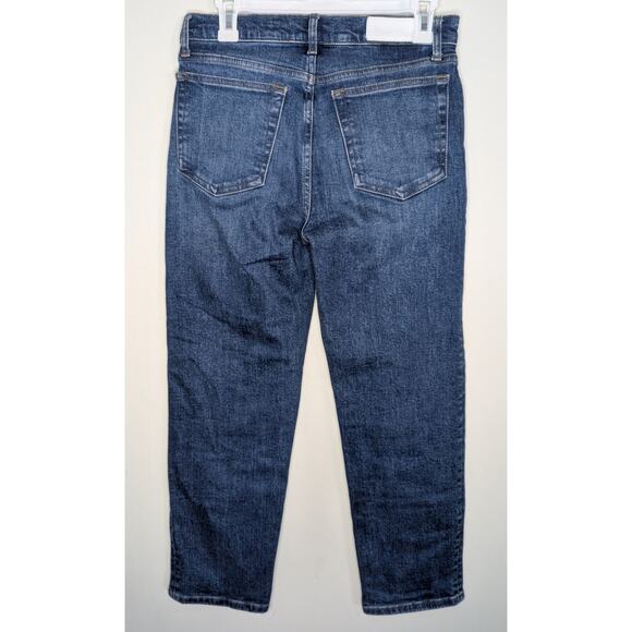 RE/DONE 70's Mid Rise Stove Pipe Straight Leg Jeans in Royal Fade, Size 28 - Picture 6 of 8